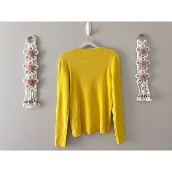 Lauren Ralph Lauren Ribbed Sweater Size XL Crewneck Gold Buttons - Picture 3 of 9